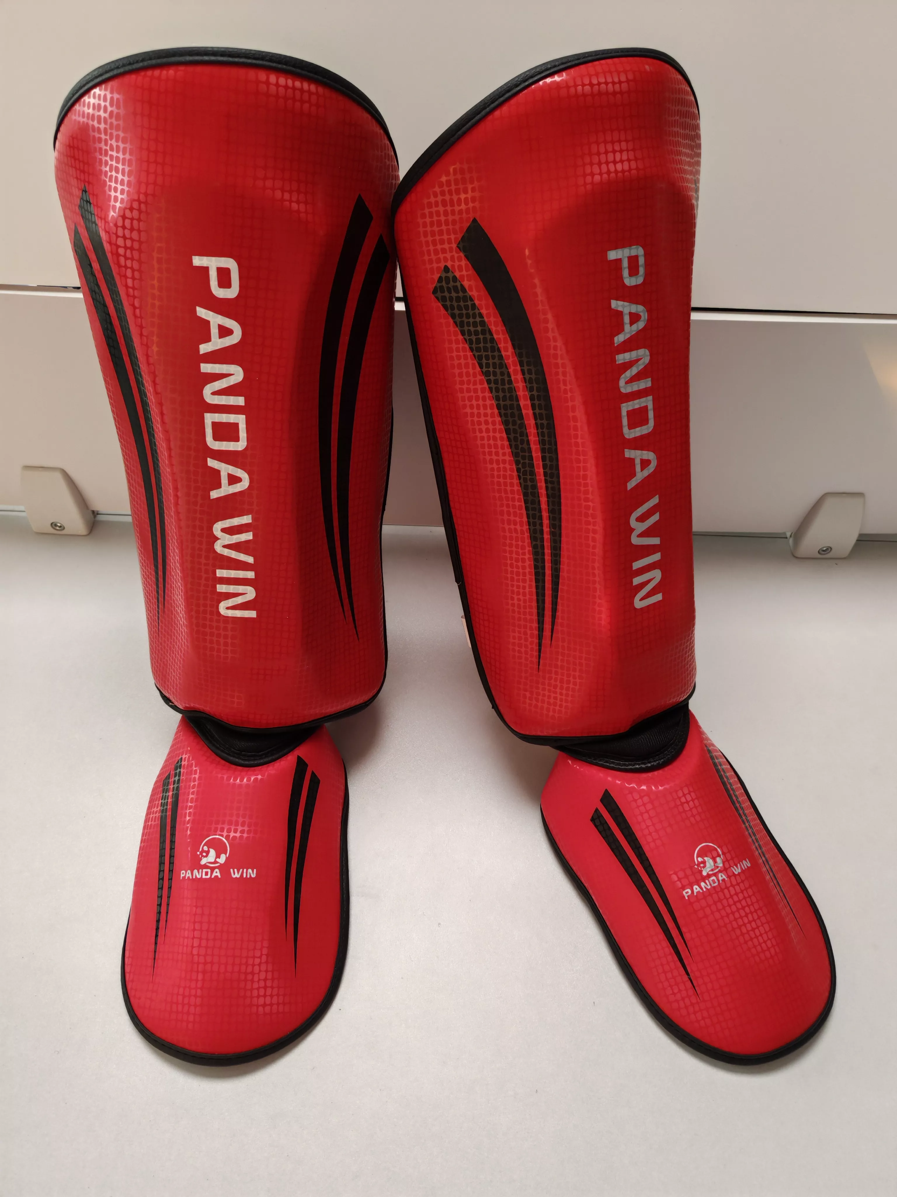 Kickboxing shin guards and elbow pads set