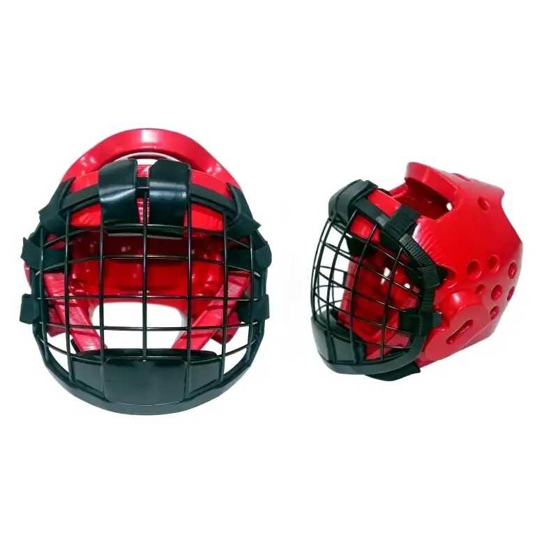 Casco de Taekwondo con máscara de malla de alambre desmontable